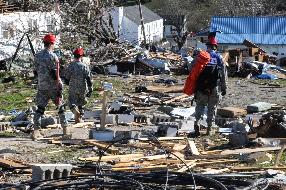 Kentucky Guard engages in search and rescue operations after tornadoes