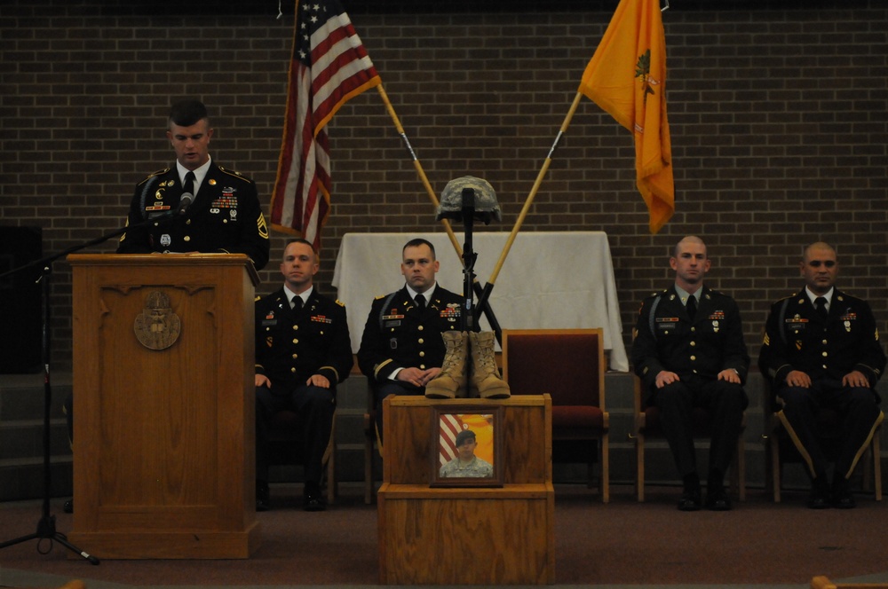 ‘Mustang’ troops remember fellow soldier