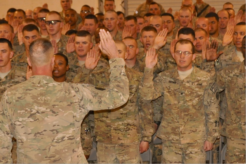 Rugged soldiers renew commitment to service