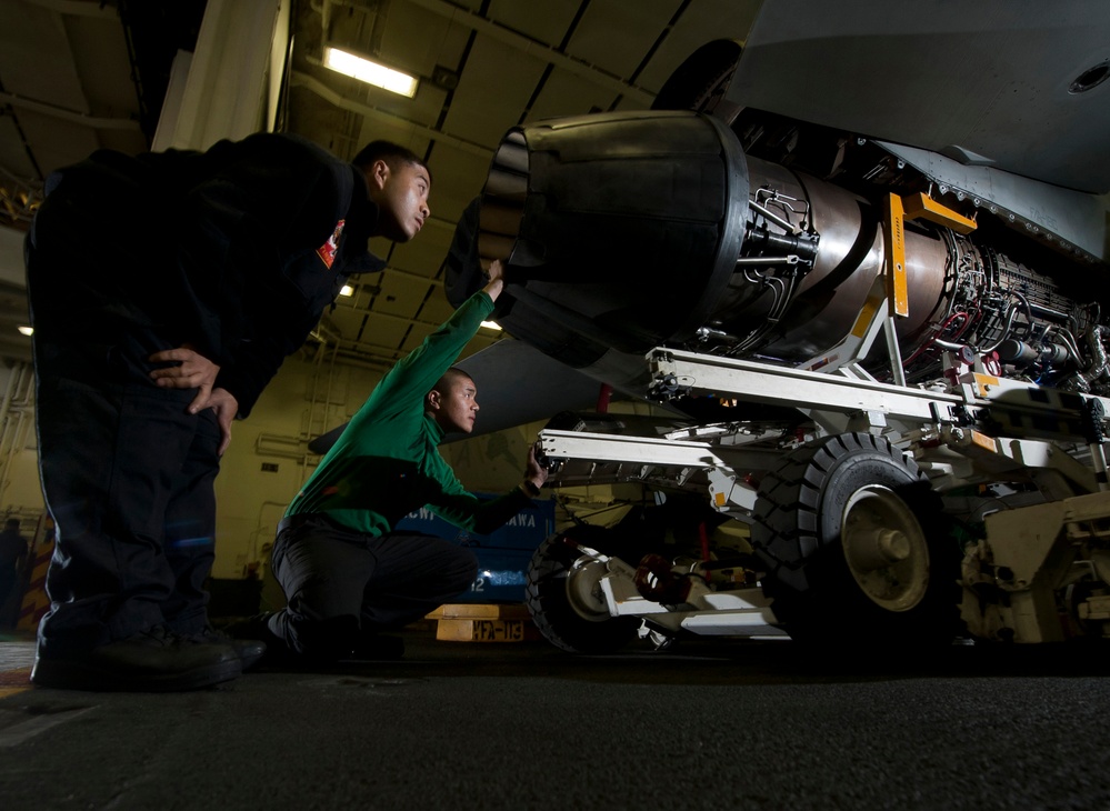 USS Carl Vinson sailors at work