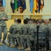 Sergeant major of the Army soldiers during a town hall meeting