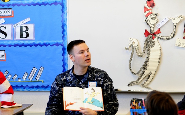 Sailors take part in Read Across America Day