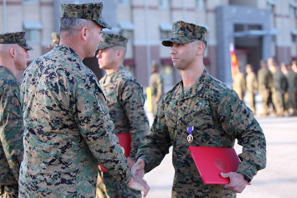 Araiza receives Purple Heart