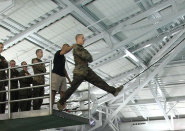 Company F recruits learn water survival skills