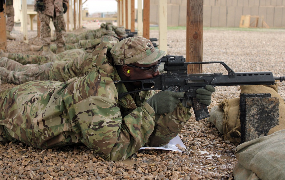 Air Cavalry soldiers shoot for German marksmanship proficiency in Afghanistan