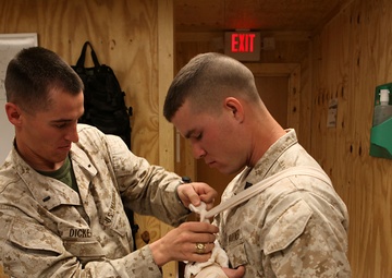 RCT-6 Marines train for combat first aid
