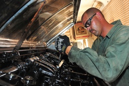 Seabee MUSE technicians inspect and install generators on Camp Lemonnier