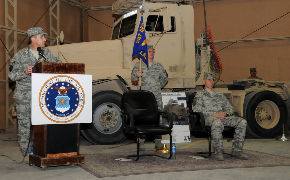 387th Expeditionary Logistics Readiness Squadron Inactivation Ceremony