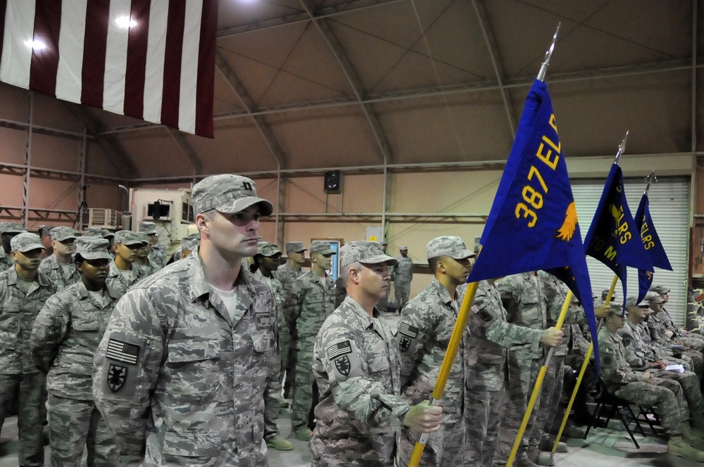 387th Expeditionary Logistics Readiness Squadron inactivation ceremony