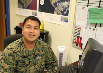 Petty officer reaches for stars