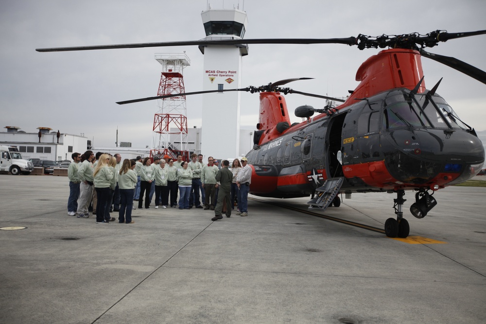 Carteret County leaders tour air station, gain insight