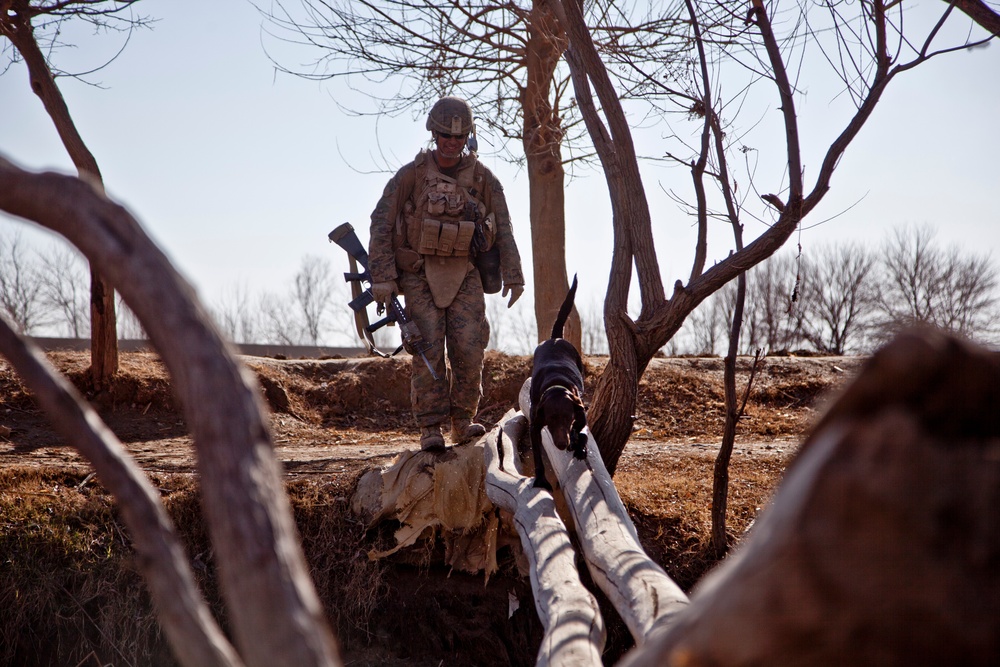 Security patrol in Sangin, Afghanistan