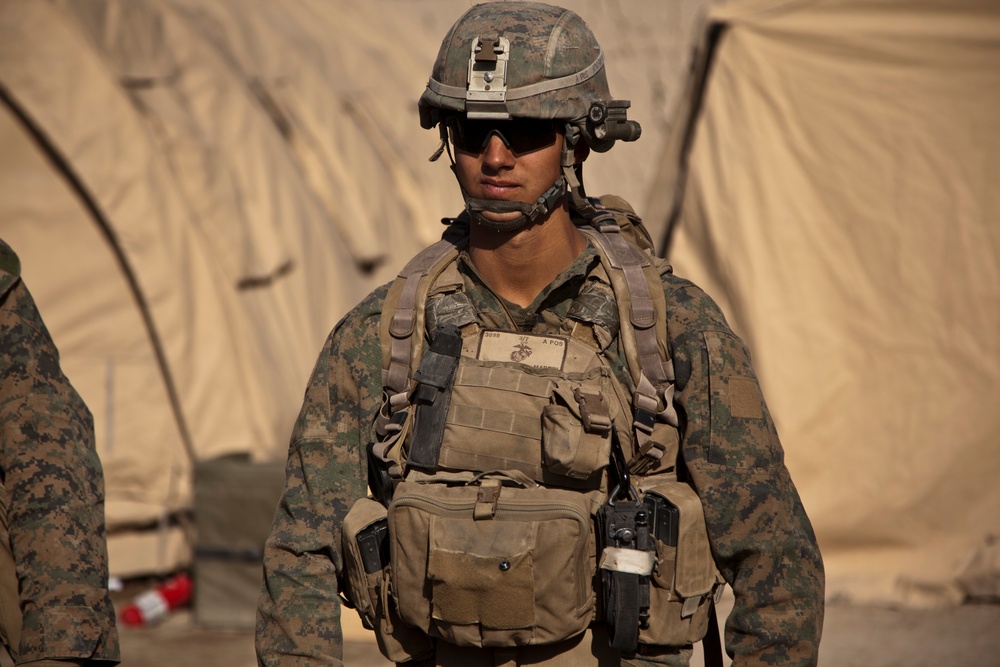 Security patrol in Sangin, Afghanistan