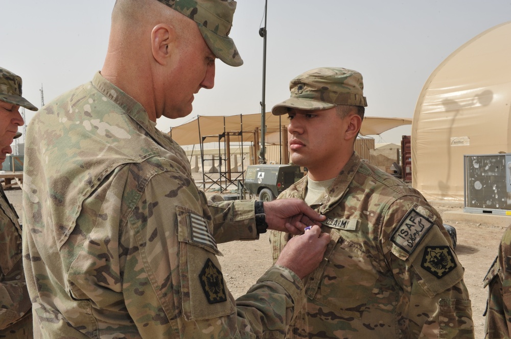 US Army soldier receives Purple Heart