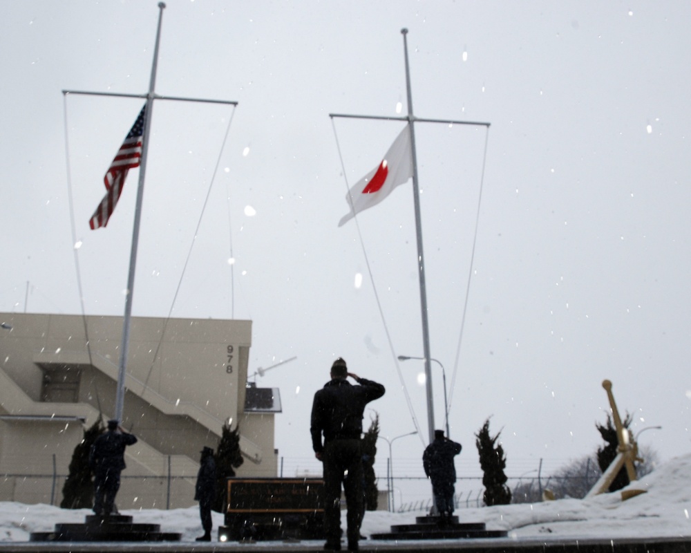 Naval Air Facility Misawa commemorates the one-year anniversary of the Great East Japan Earthquake