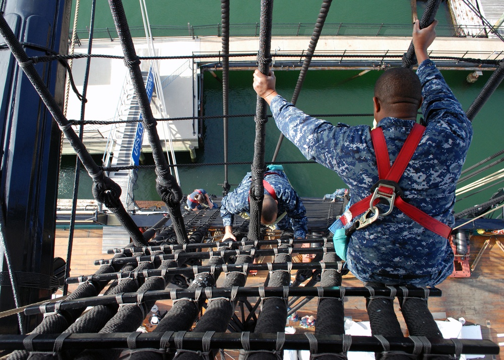 USS Constitution sailors train in Charlestown