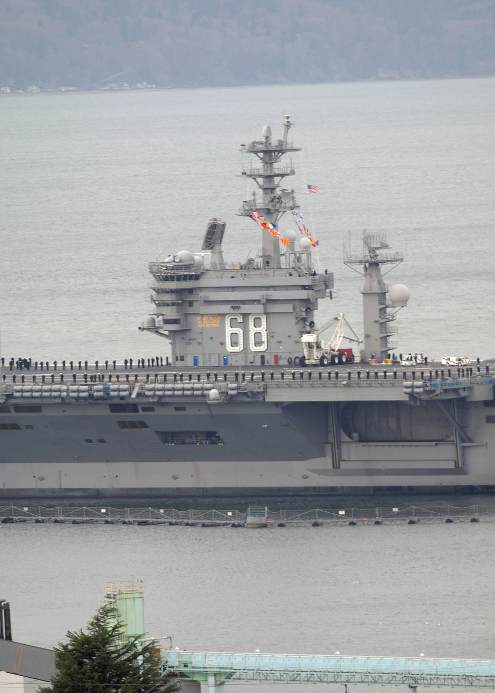 USS Nimitz arrives at homeport Everett