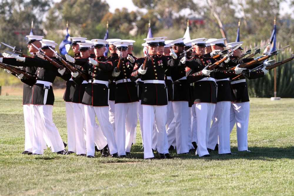 Battle Color Detachment performs aboard Miramar