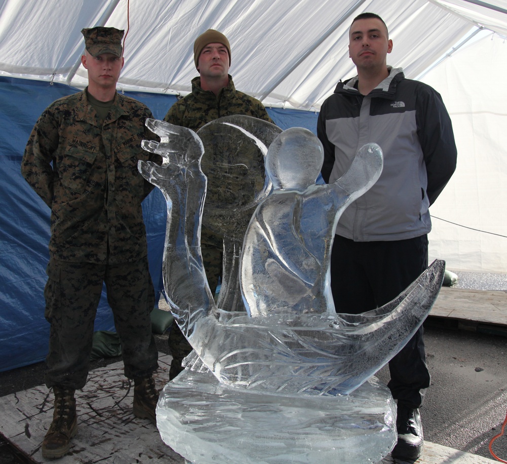 Marine Corps ice sculpture takes gold