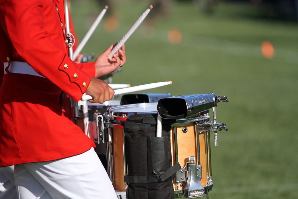 Battle Color Detachment performs aboard Miramar