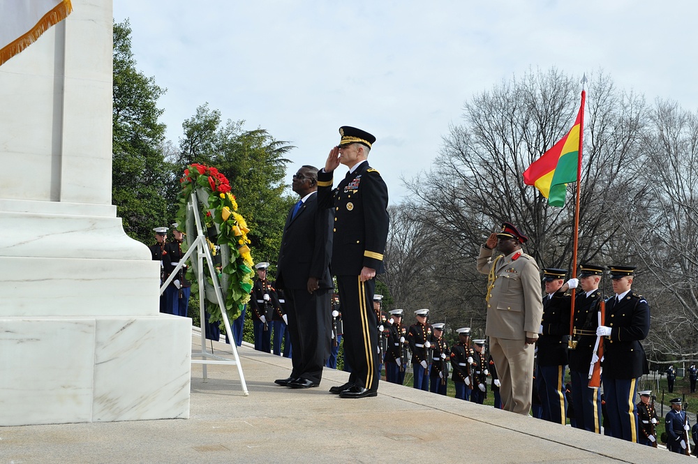 President of Ghana wreath ceremony