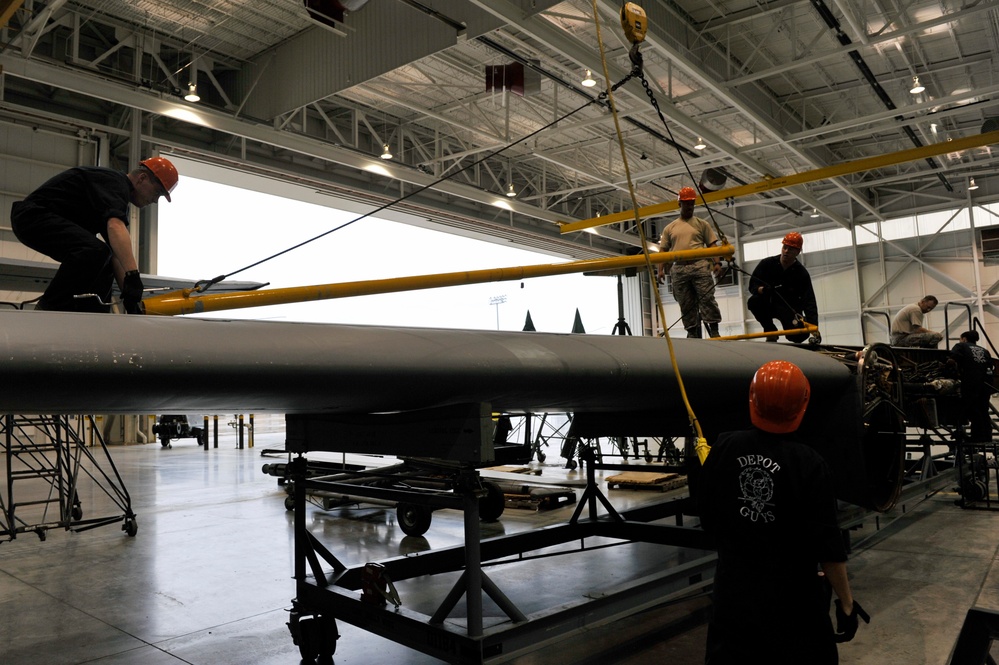 Airman rebuild a tornado damaged C-130