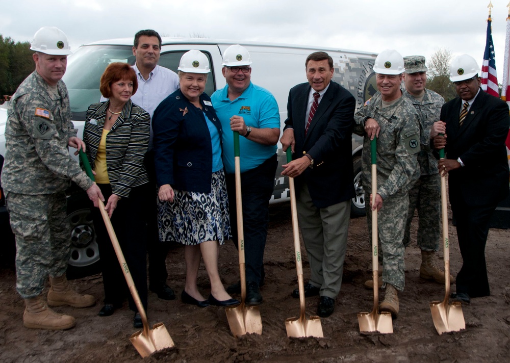 Sanford Army Reserve Center holds groundbreaking