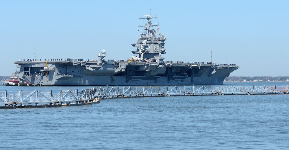 USS Enterprise departs Naval Station Norfolk