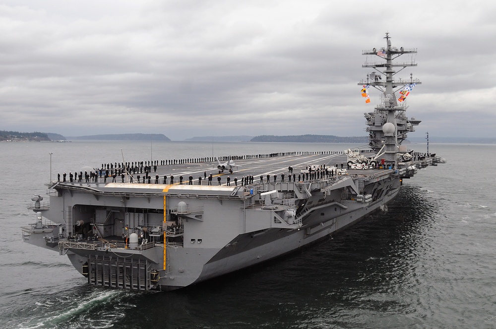 USS Nimitz arrives at new homeport