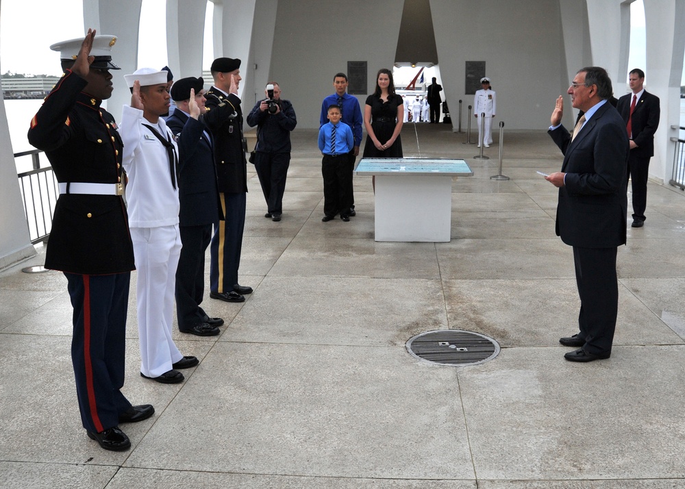 Ceremony at USS Arizona Memorial