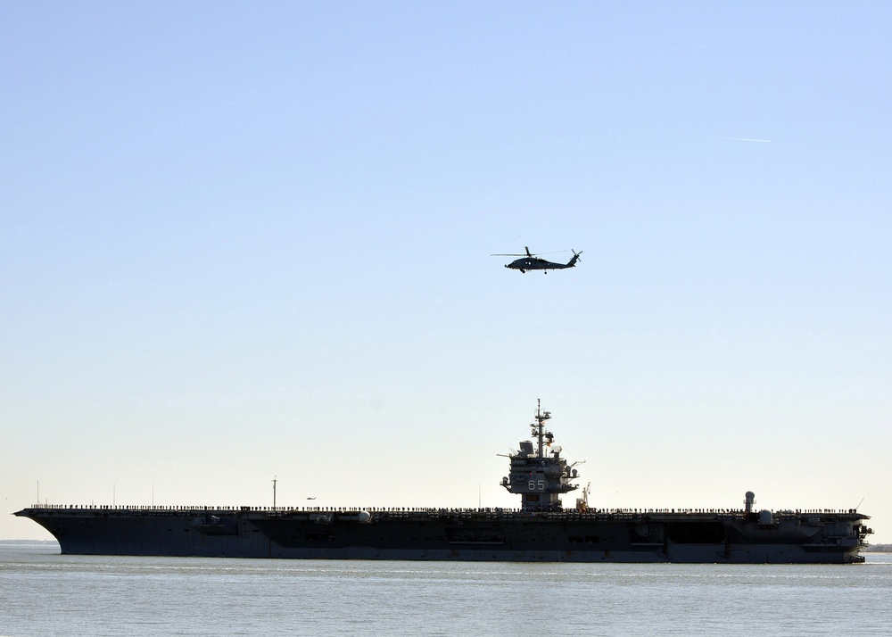 USS Enterprise leaves Norfolk for the last time