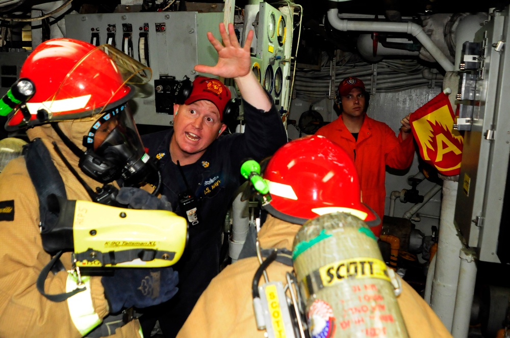 Training aboard USS Germantown