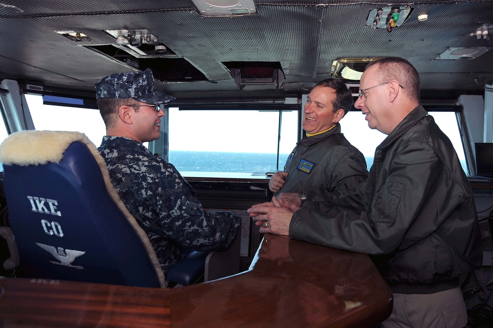 Sailors aboard USS Dwight D. Eisenhower