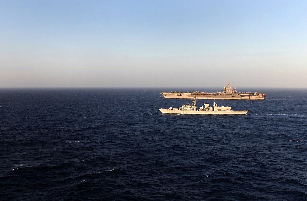 USS Abraham Lincoln transits the Arabian Sea