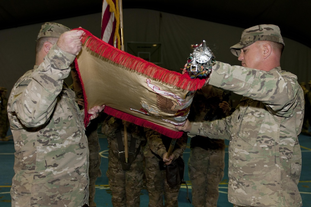 700 BSB, 45th IBCT Casing of the Colors ceremony