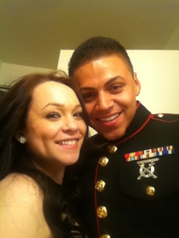 Lance Cpl. Joshua Escandon and wife