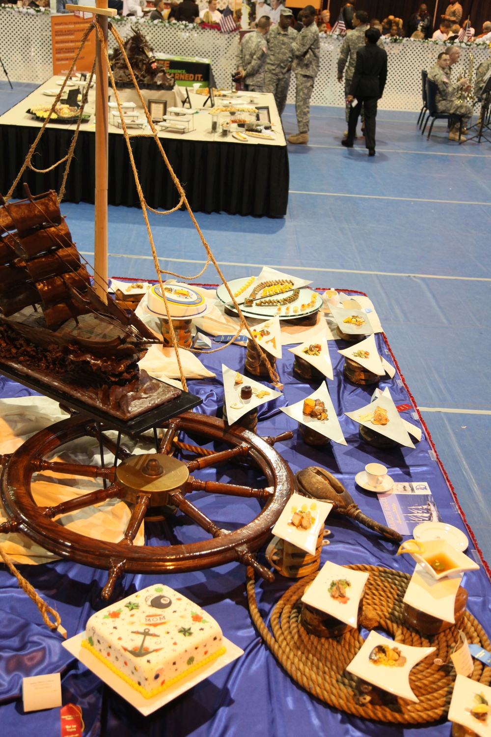 Coast Guard cold food buffet table