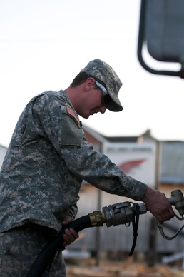 Guardsmen keep relief efforts going one gallon at a time