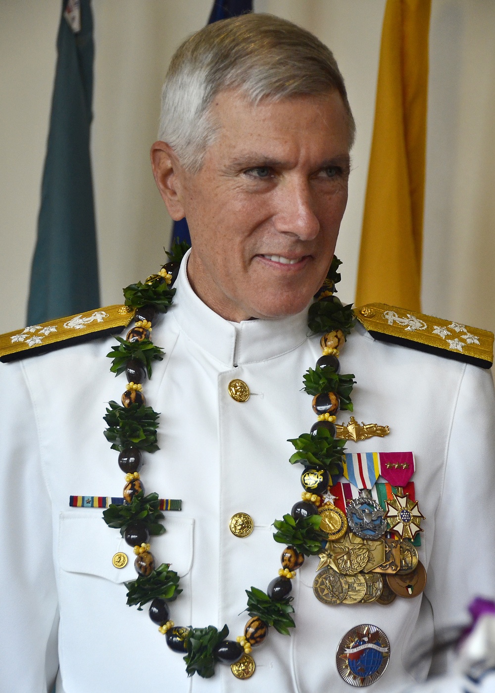 Locklear at Camp H.M. Smith change of command and retirement ceremony