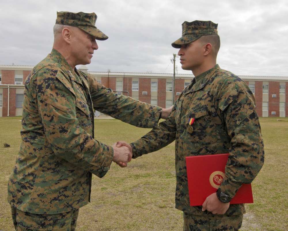 SPMAGTF 12.2 Marine awarded Navy-Marine Corps Medal