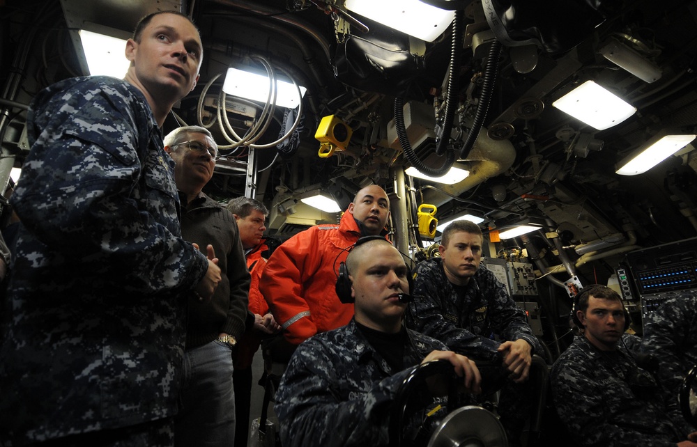 USS Ohio sailor gives tour to state legislators