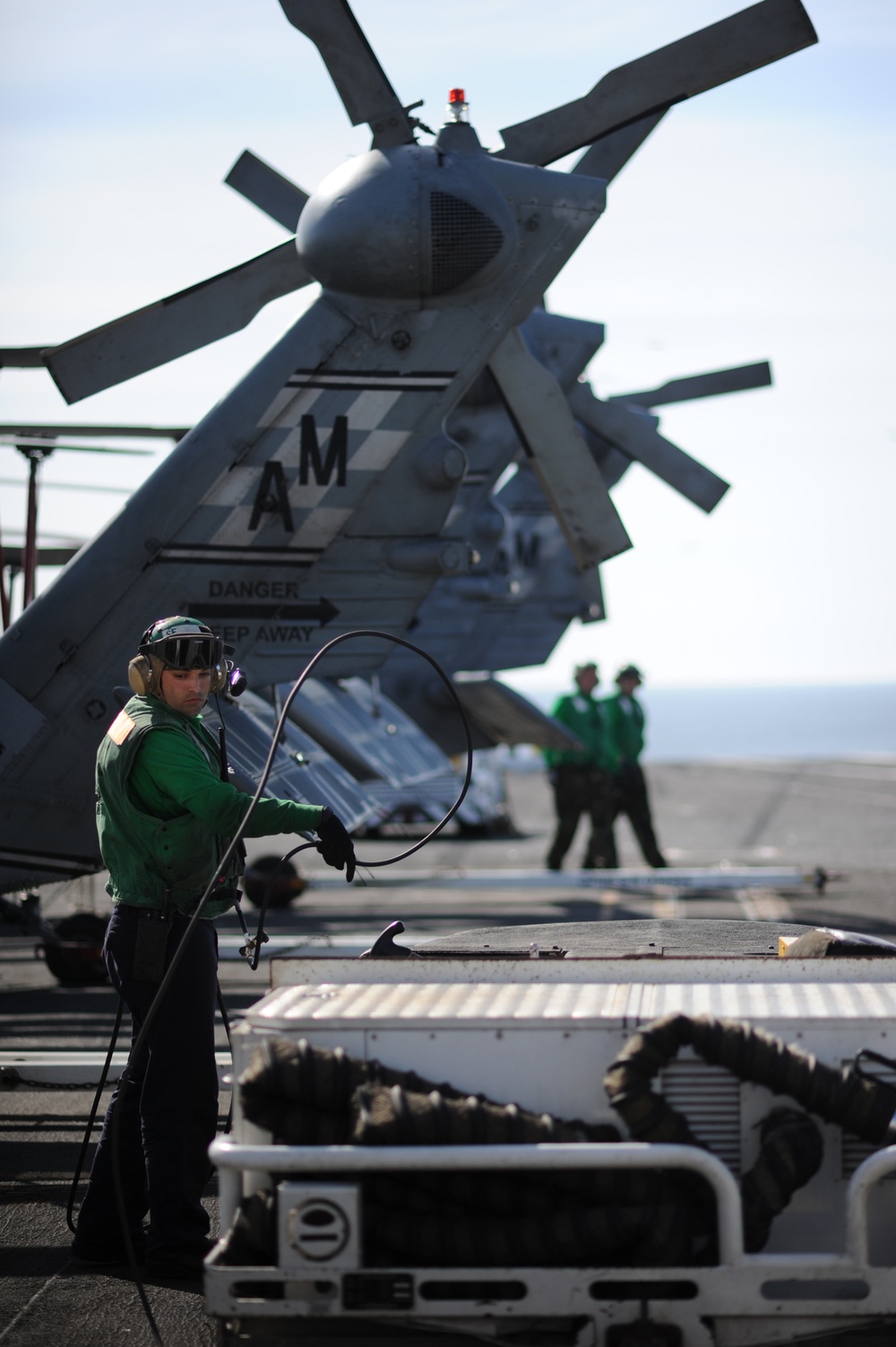 USS George H.W. Bush sailors flight deck