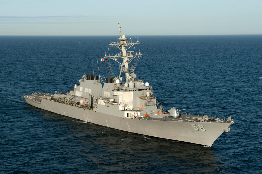 USS Laboon transits the Atlantic Ocean