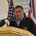 U.S. Secretary of Defense Leon Panetta visited Camp Leatherneck to thank coalition troops for their service