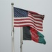 US and Afghanistan flags flying