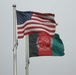 US and Afghanistan flags flying