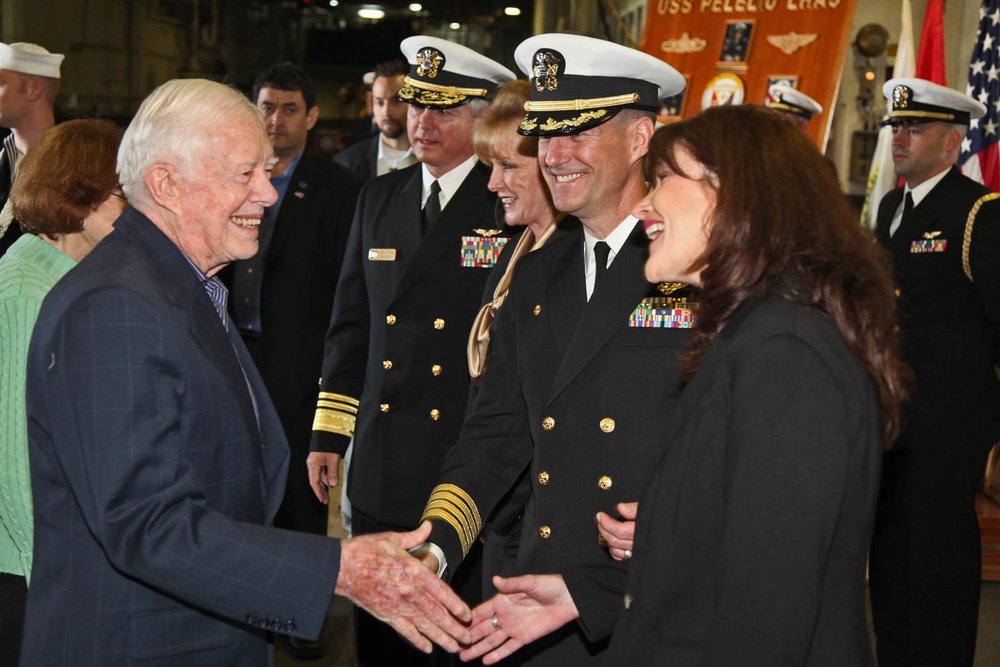 Carter Center officials visit USS Peleliu