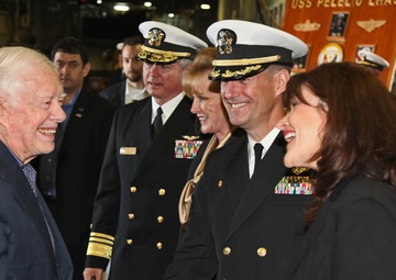 Carter Center officials visit USS Peleliu