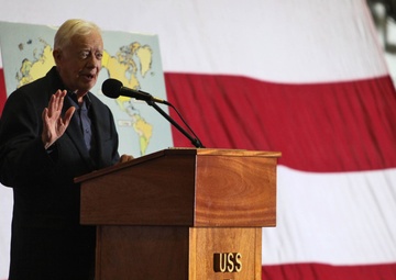 Carter Center officials visit USS Peleliu