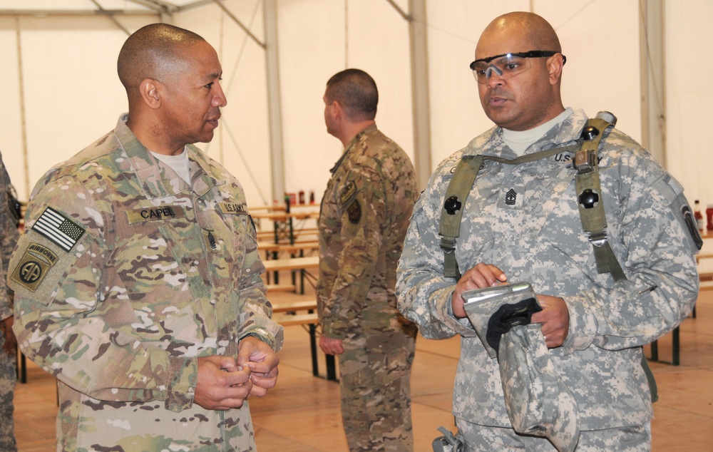 US Army Command Sgt. Maj. Thomas R. Capel visits The Joint Multinational Readiness Center